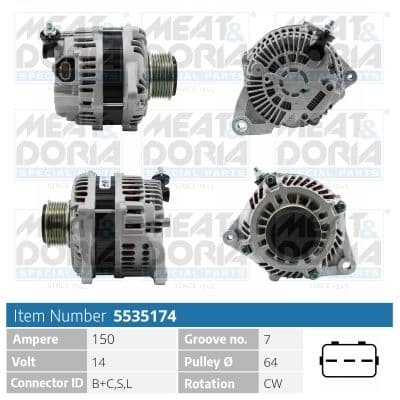 Generator / Alternator MEAT & DORIA 5535174