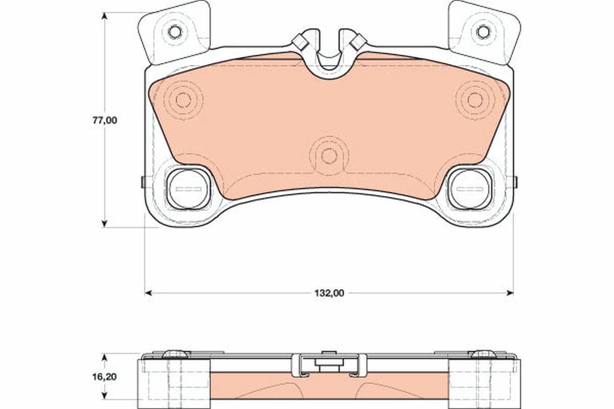 set placute frana,frana disc TRW GDB1775
