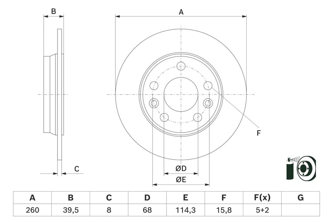 Disc frana BOSCH 0 986 479 H69
