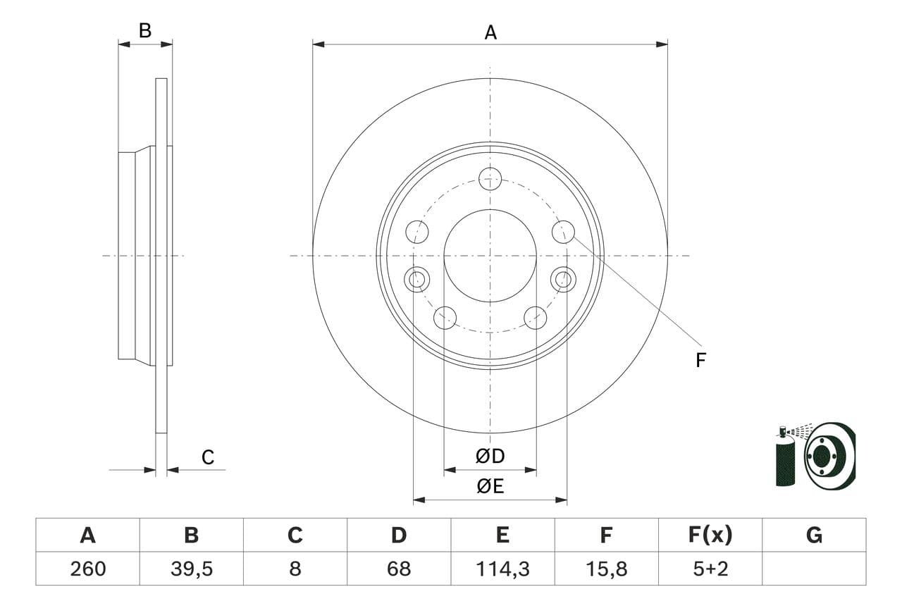 Disc frana BOSCH 0 986 479 H69