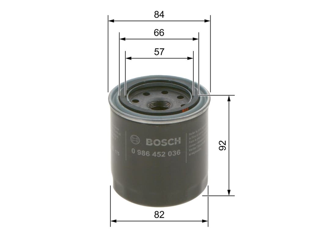 Filtru ulei BOSCH 0 986 452 036