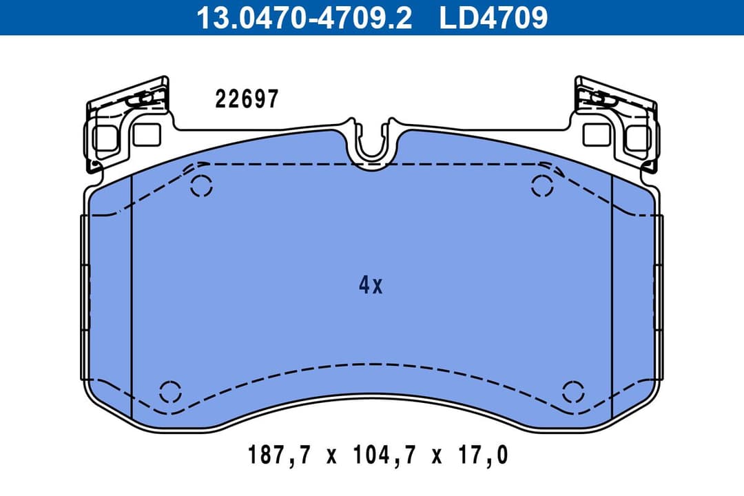 set placute frana,frana disc ATE Ceramic 13.0470-4709.2