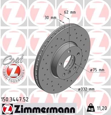 Disc frana ZIMMERMANN SPORT Z 150.3447.52