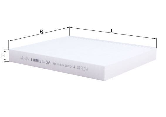 Filtru, aer habitaclu MAHLE LA 569