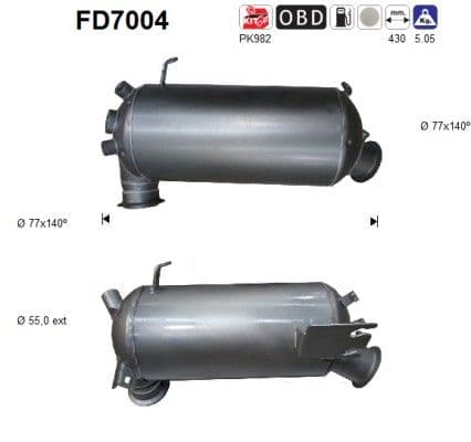 Filtru funingine/particule, sist.de esapament AS FD7004