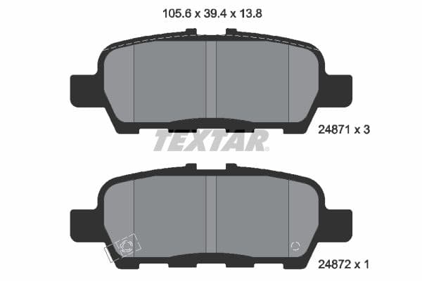 set placute frana,frana disc TEXTAR 2487101