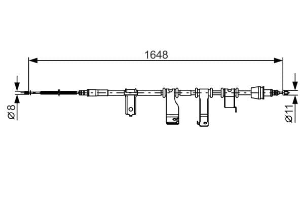 Cablu, frana de parcare BOSCH 1 987 482 350
