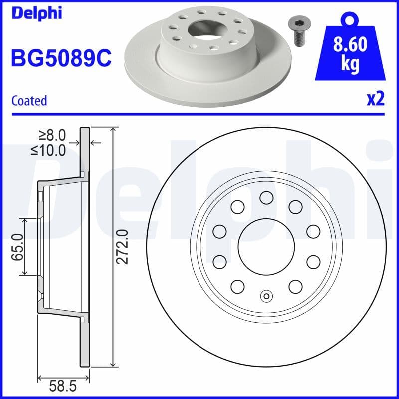 Disc frana DELPHI BG5089C
