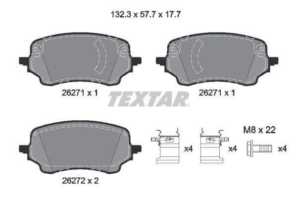 set placute frana,frana disc TEXTAR Q+ 2627101