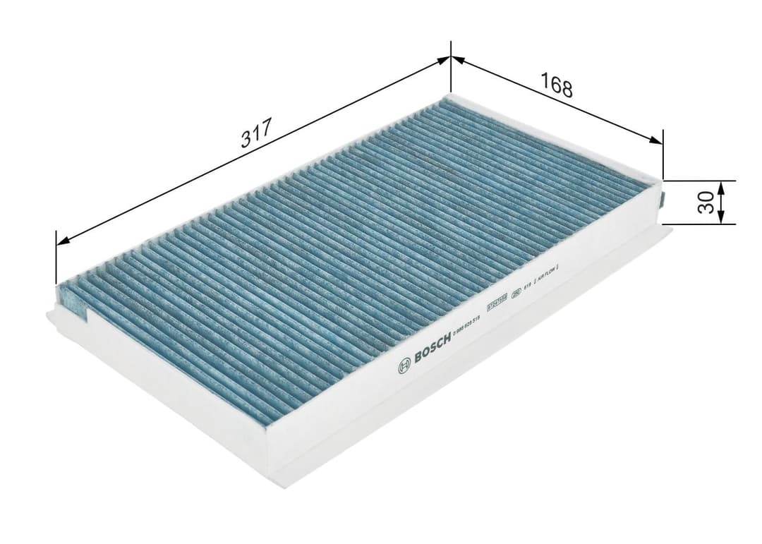 Filtru, aer habitaclu BOSCH 0 986 628 518
