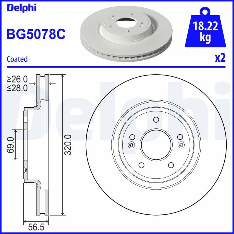 Disc frana DELPHI BG5078C