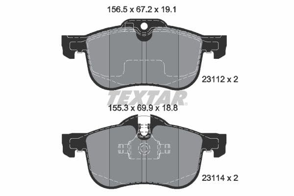set placute frana,frana disc TEXTAR Q+ 2311203
