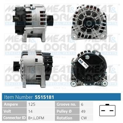Generator / Alternator MEAT & DORIA 5515181