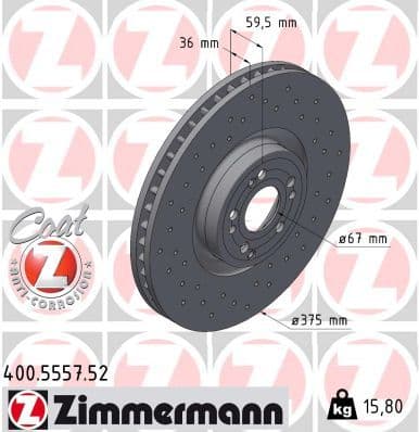 Disc frana ZIMMERMANN SPORT Z 400.5557.52