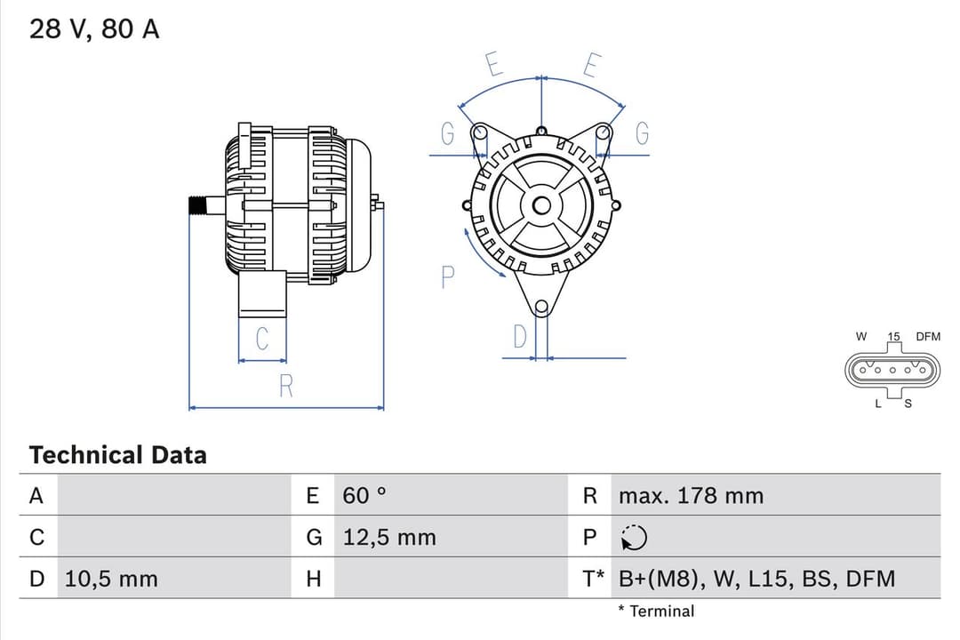 Generator / Alternator BOSCH 0 986 047 420