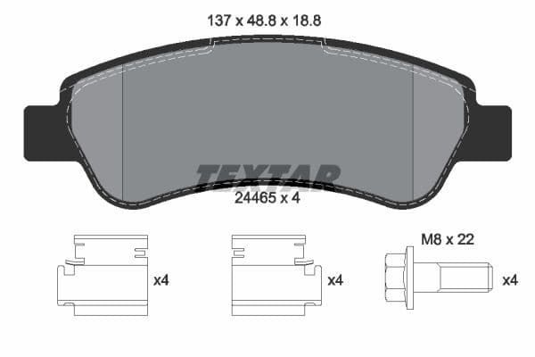 set placute frana,frana disc TEXTAR Q+ 2446501