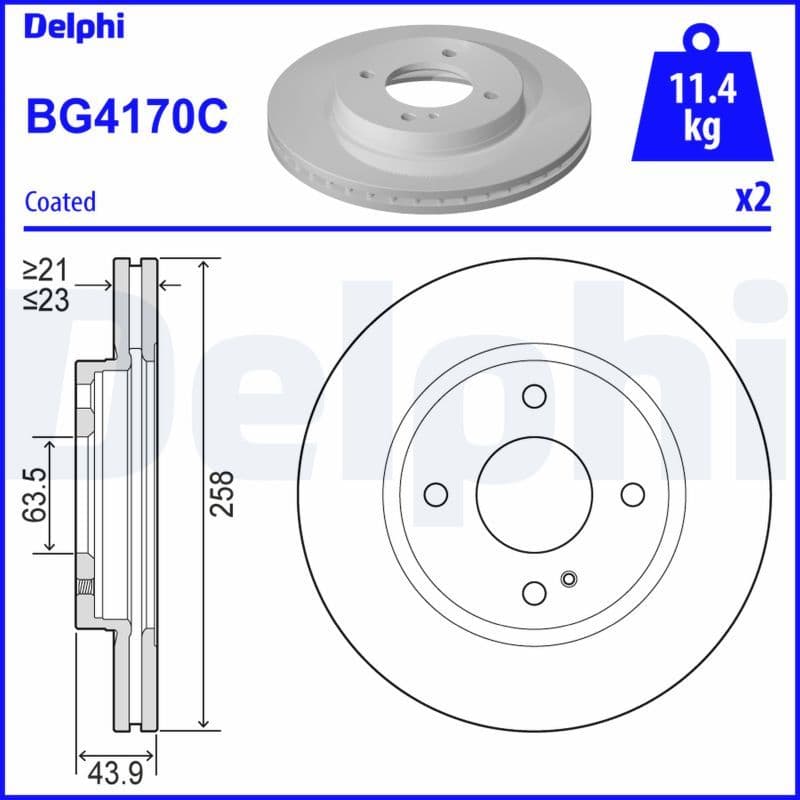 Disc frana DELPHI BG4170C