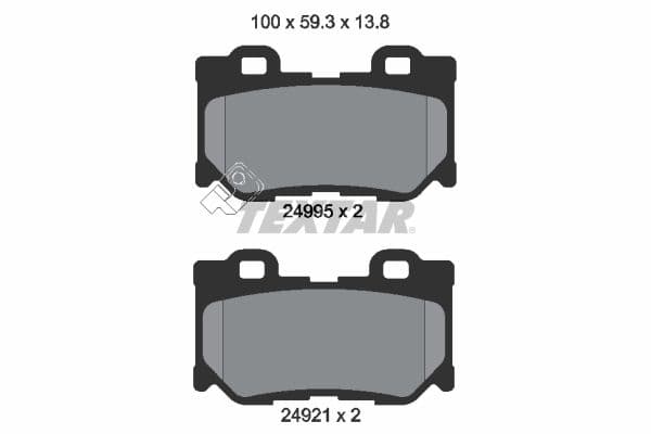set placute frana,frana disc TEXTAR 2499501