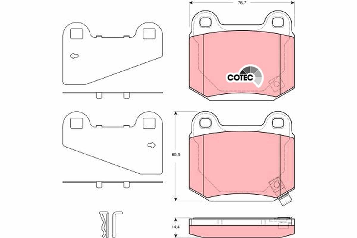 set placute frana,frana disc TRW COTEC GDB3350