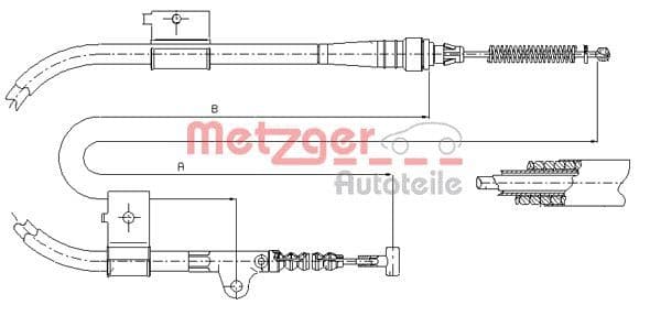 Cablu, frana de parcare METZGER 17.0334