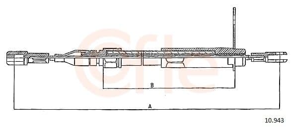 Cablu, frana de parcare COFLE 10.943