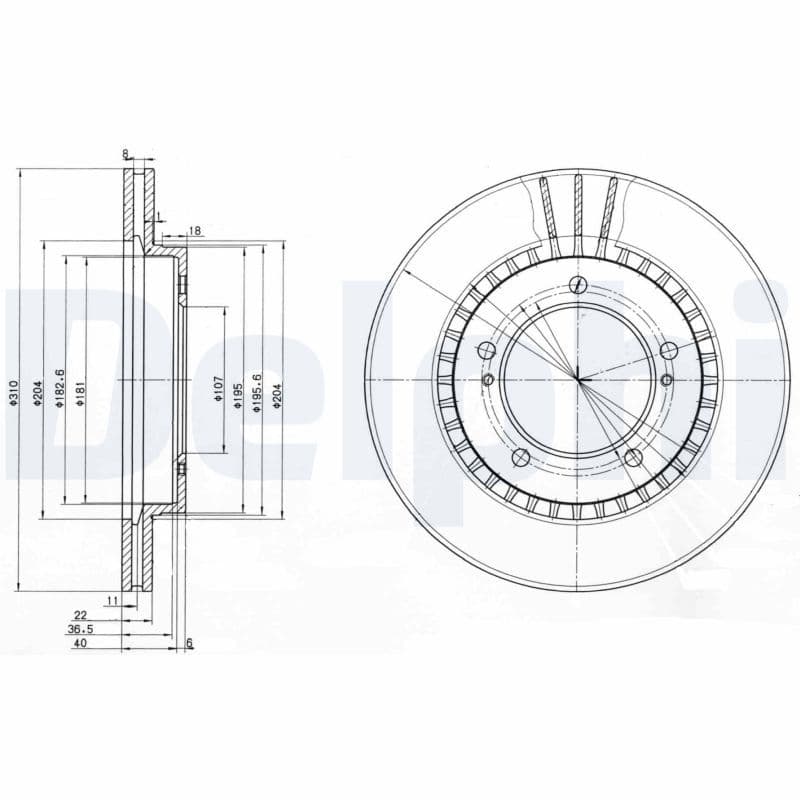 Disc frana DELPHI BG3587
