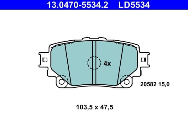 set placute frana,frana disc ATE Ceramic 13.0470-5534.2