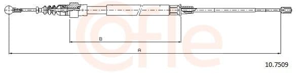 Cablu, frana de parcare COFLE 10.7509