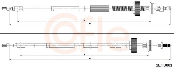 Cablu, frana de parcare COFLE 1E.FD001