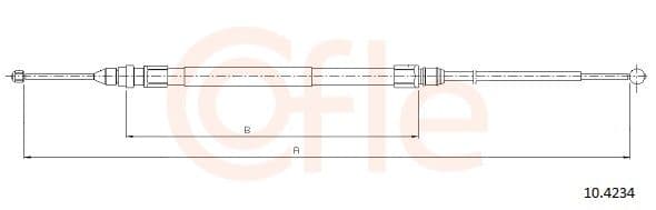 Cablu, frana de parcare COFLE 10.4234