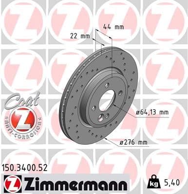 Disc frana ZIMMERMANN SPORT Z 150.3400.52