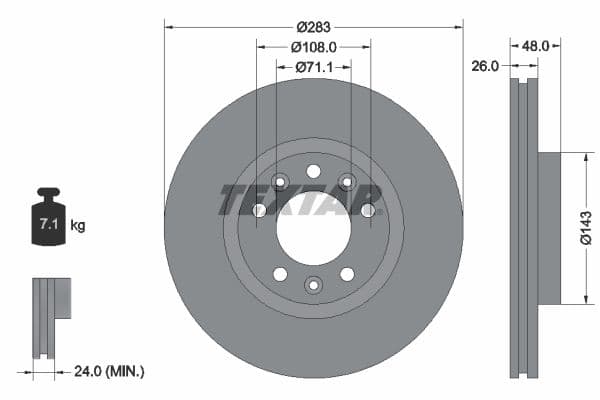 Disc frana TEXTAR PRO 92232503