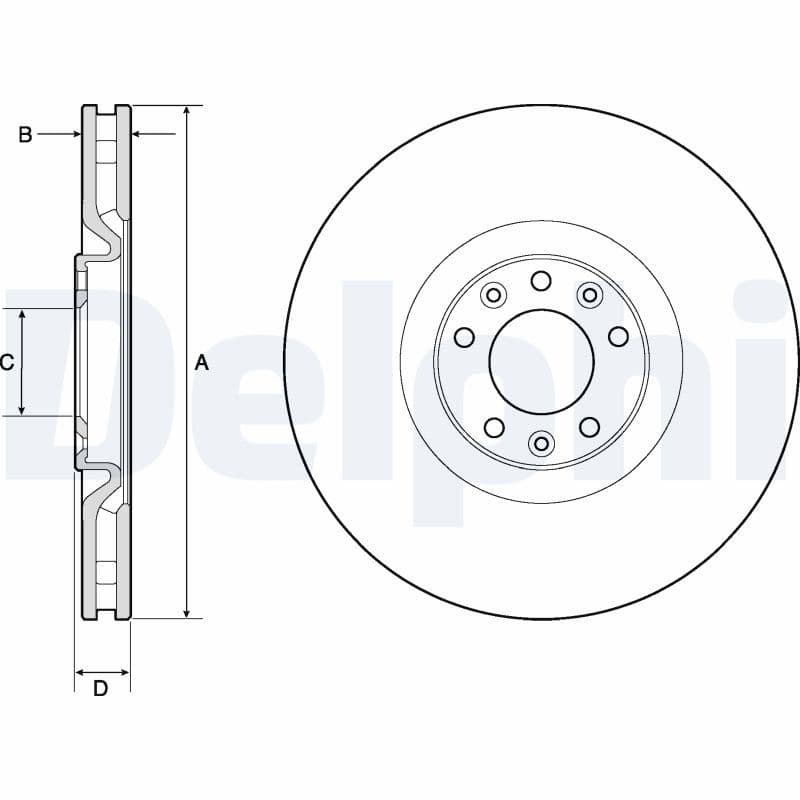 Disc frana DELPHI BG4814C
