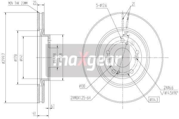 Disc frana MAXGEAR 19-2301