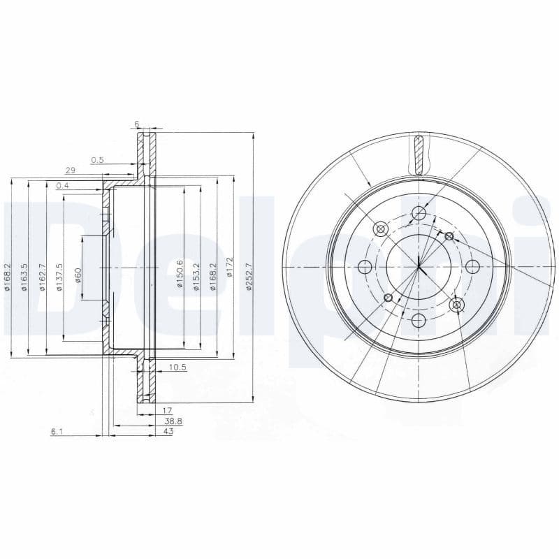 Disc frana DELPHI BG3884