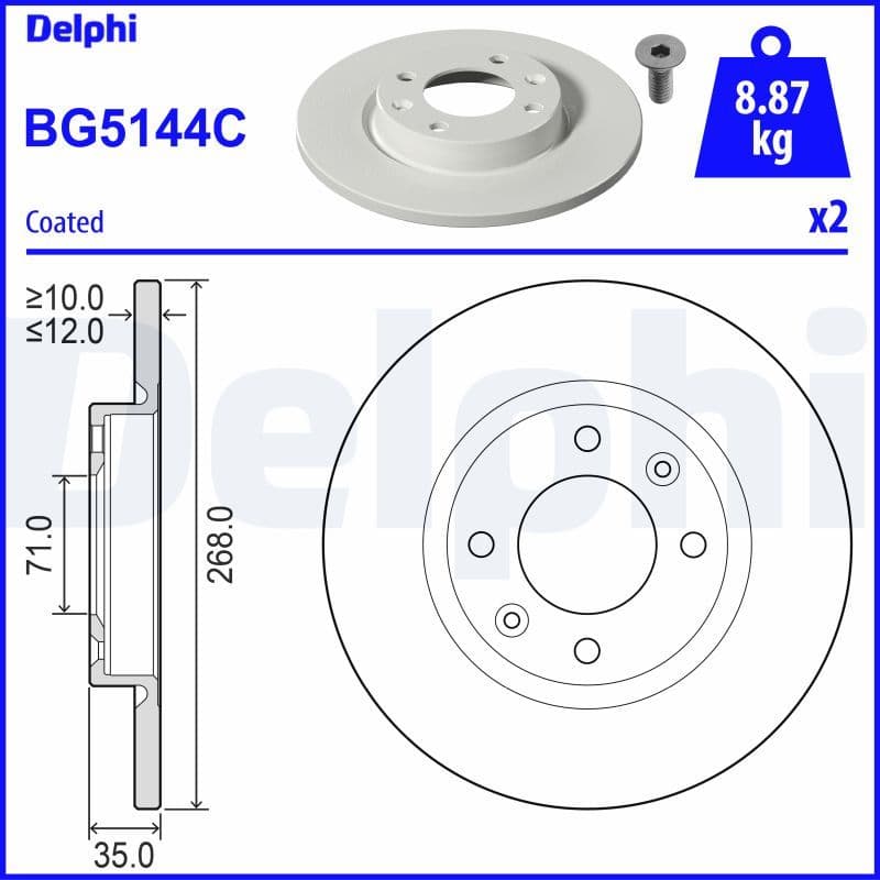 Disc frana DELPHI BG5144C