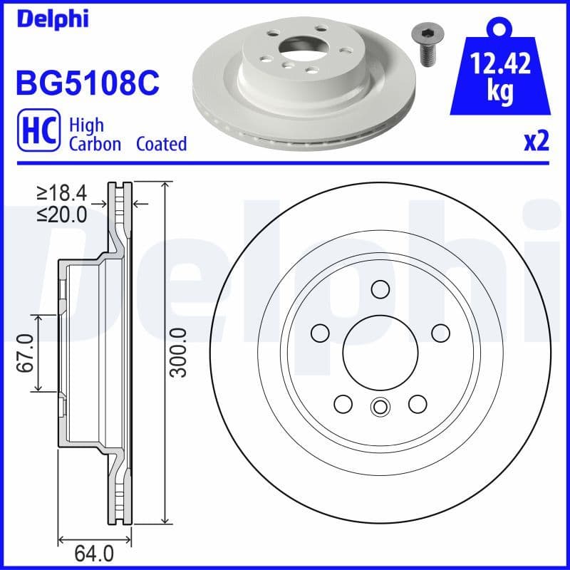 Disc frana DELPHI BG5108C
