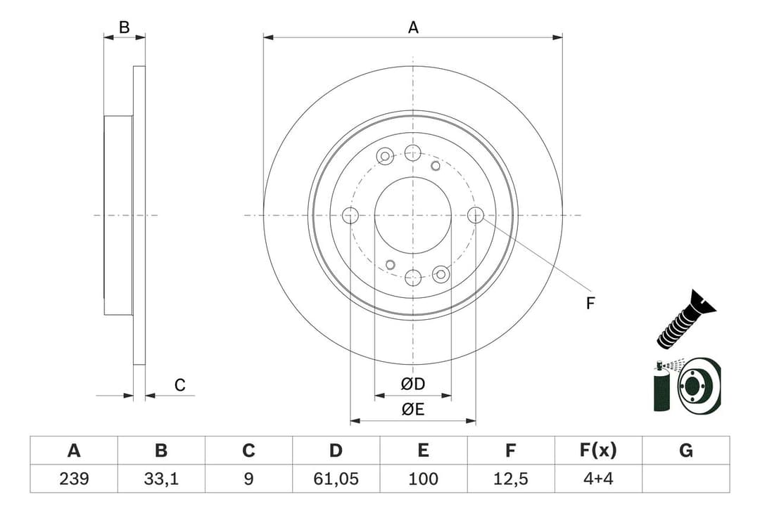Disc frana BOSCH 0 986 479 E95
