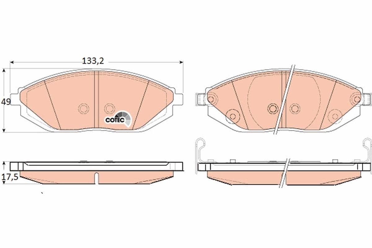 set placute frana,frana disc TRW GDB4606