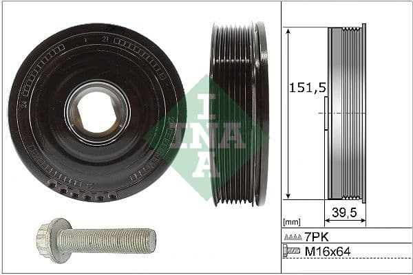 Fulie curea, arbore cotit Schaeffler INA 544 0177 20