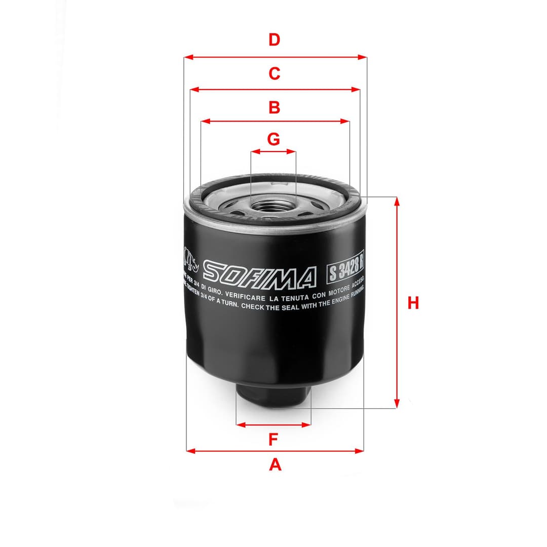 Filtru ulei SOFIMA S 3428 R