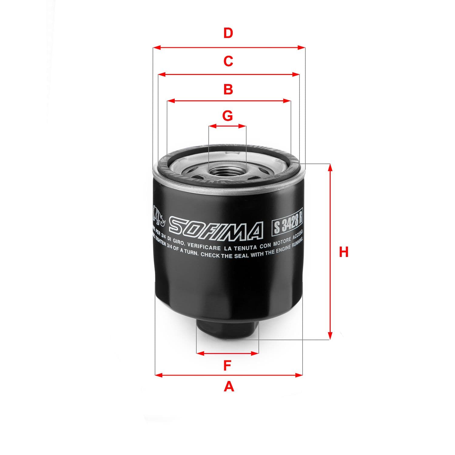Filtru ulei SOFIMA S 3428 R