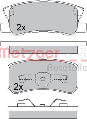 set placute frana,frana disc METZGER 1170323