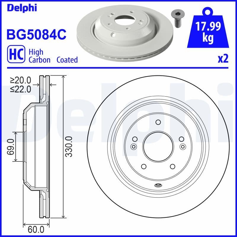 Disc frana DELPHI BG5084C