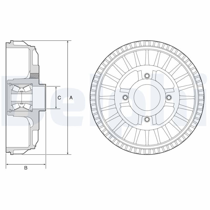 Tambur frana DELPHI BFR622