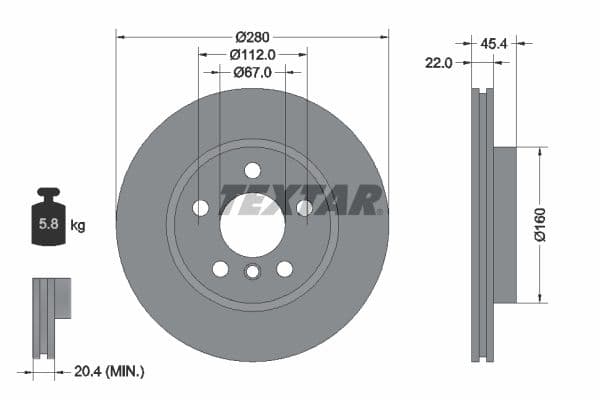 Disc frana TEXTAR PRO 92279203