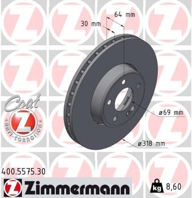 Disc frana ZIMMERMANN FORMULA S 400.5575.30