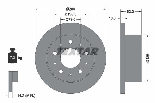 Disc frana TEXTAR PRO 92116203