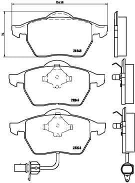 set placute frana,frana disc BREMBO P 85 060