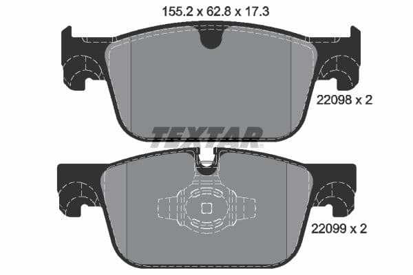 set placute frana,frana disc TEXTAR Q+ 2209801
